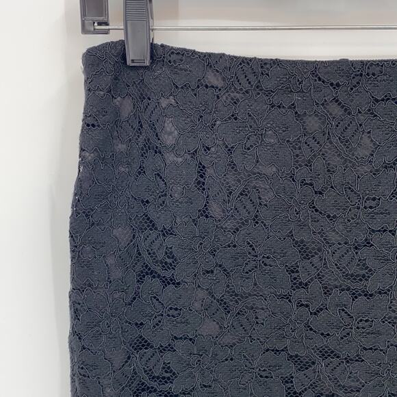 Diane Von Furstenberg Women's Black Lace Overlay Mini Skirt Size 4 - Picture 11 of 14